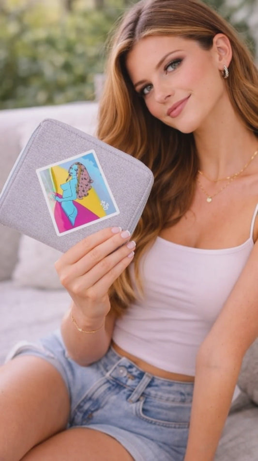 Diamond American Woman Bubble-Free Stickers