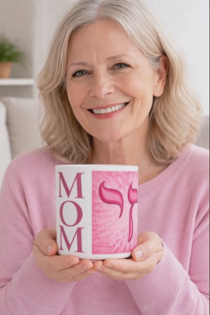 Pink Chai Life Mom White Glossy Mug