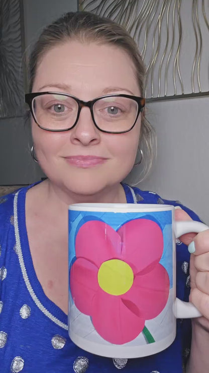 Flower Close Up White Glossy Mug