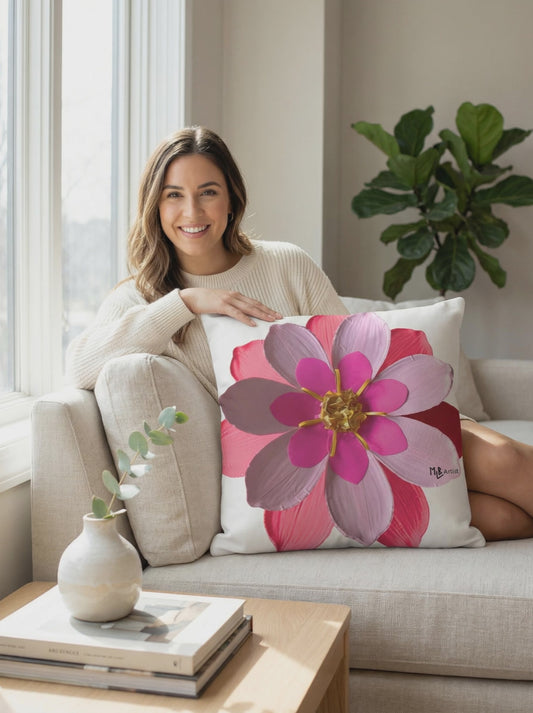 Pink Flower Basic Pillow