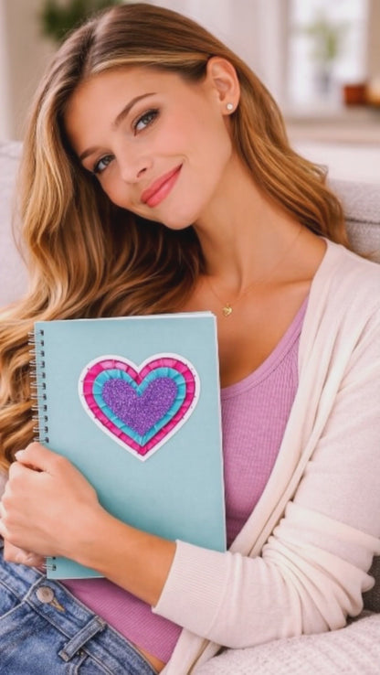 Purple Tape Heart Bubble-Free Stickers