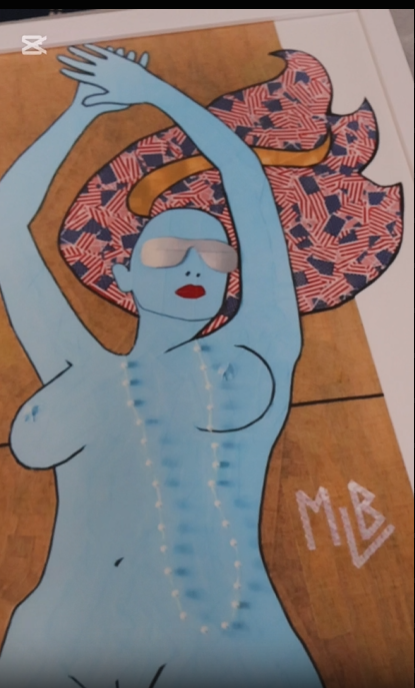 American Beach Woman Poster