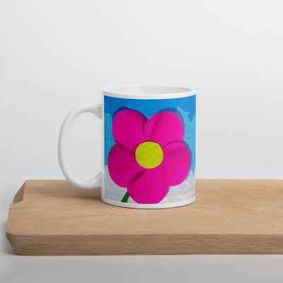 Flower Close Up White Glossy Mug
